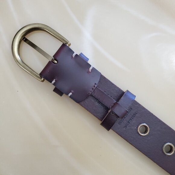Frye Leather Grommet Belt Size Medium - Picture 6 of 13